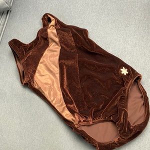 Snowflake design gymnastics leotard